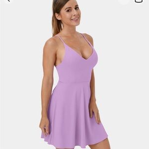 Halara criss cross lace-up backless dress M